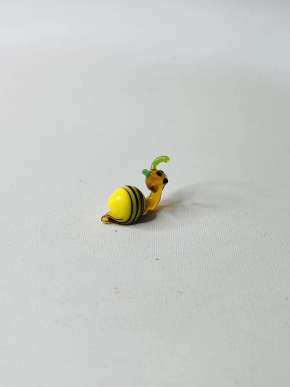 El Yapımı Mini Murano Cam Salyangoz Biblo A147-04 - Resim 2