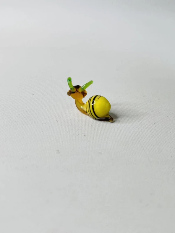 El Yapımı Mini Murano Cam Salyangoz Biblo A147-04 - Resim 5