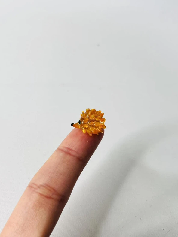 El Yapımı Mini Murano Cam Kirpi Biblo A149-03 - Resim 5