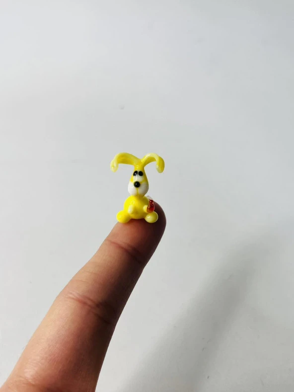 El Yapımı Mini Murano Cam Tavşan Biblo A149-04 - Resim 5