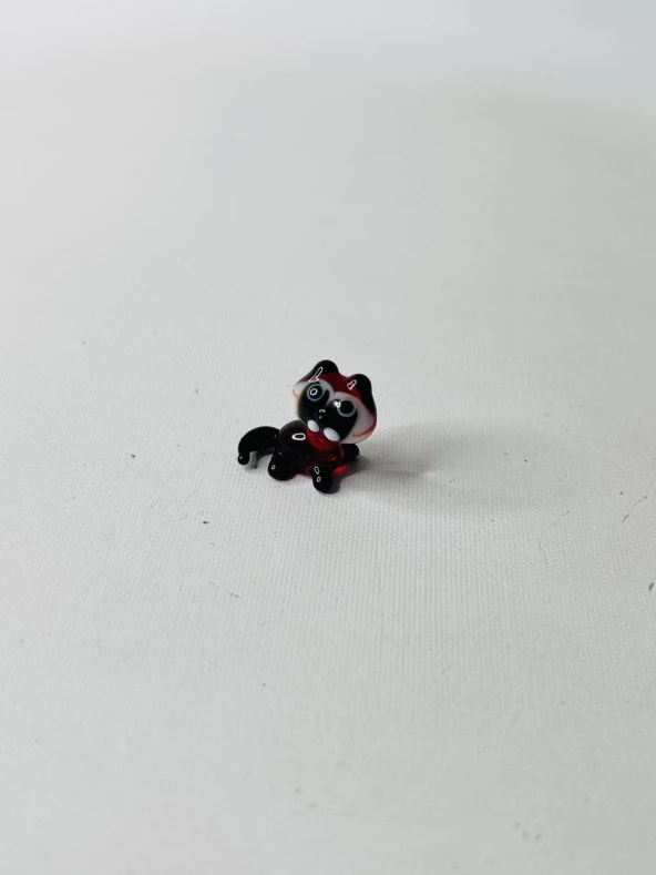 El Yapımı Mini Murano Cam Kedi Biblo A149-01 - Resim 3