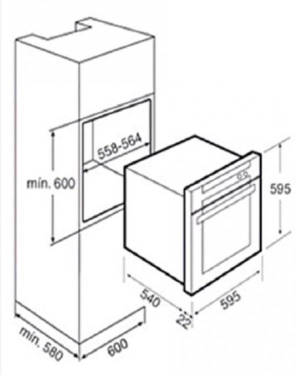 TEKA HE 715 BK ANKASTRE FIRIN - 2