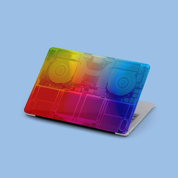 Macbook Air Kılıf 13.3 inç A1369-A1466 Mac20 Full Desenli Sert Kapak Anakart