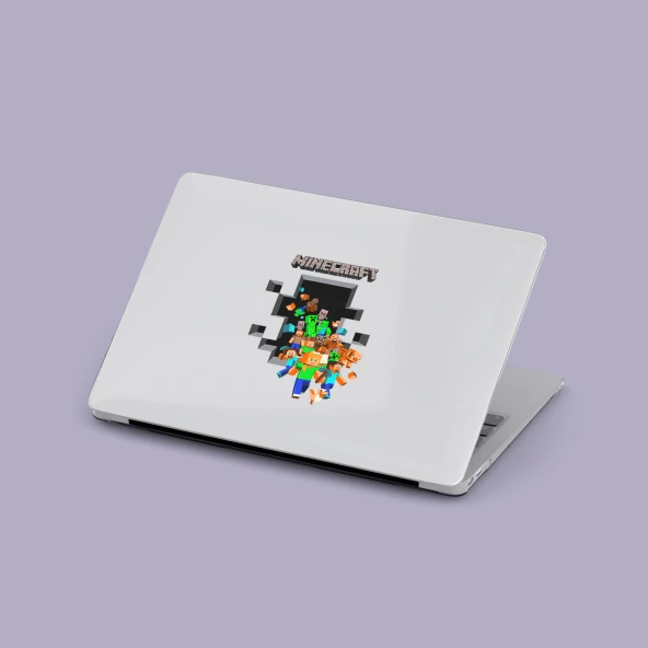 Macbook Pro Kılıf 15.4 inç A1707-A1990 Mac08 Şeffaf Notebook Kılıfı Minecraft