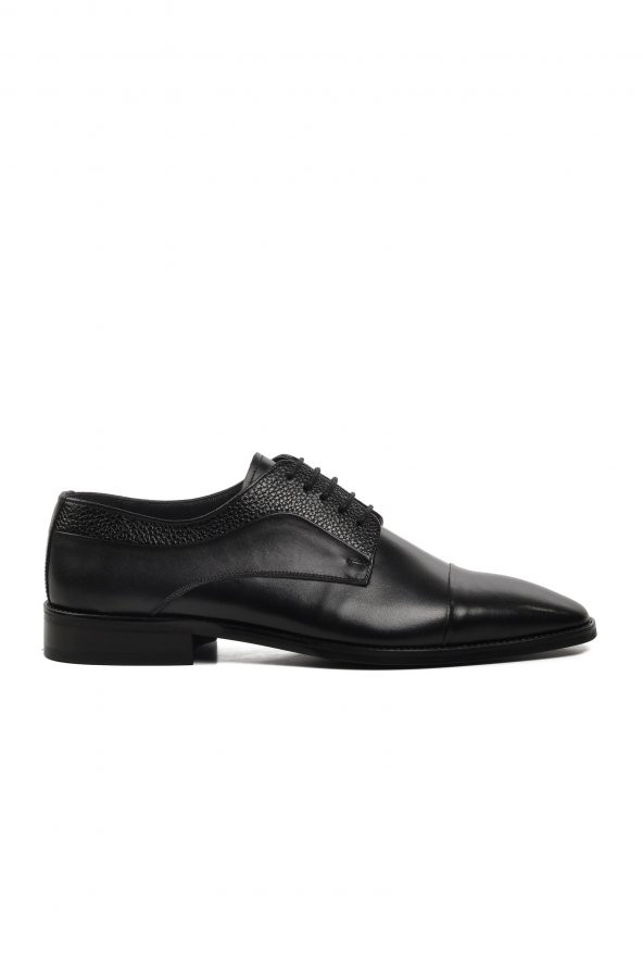 Ayakmod 19114 Siyah Hakiki Deri Erkek Klasik Ayakkabı
