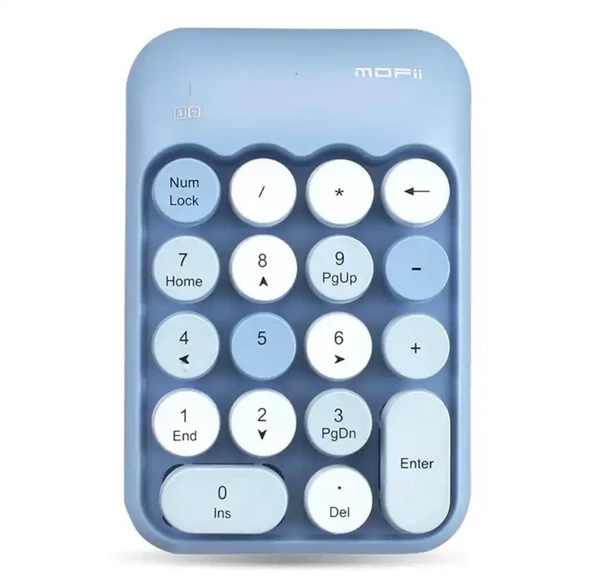 Kablosuz Retro Numpad 18 Tuşlu Numerik Muhasebe Ofis Klavyesi - 7