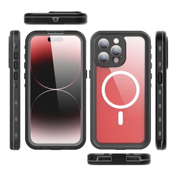 Vendas Apple iPhone 15 Pro Max Kılıf 1-1 Su Geçirmez Kılıf - 7