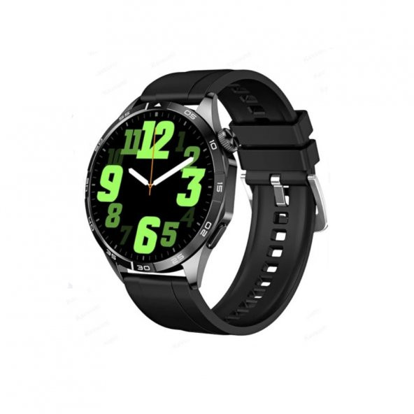 ScHitec Watch GT4 Amoled Ekran Android İos HarmonyOs Uyumlu 3 Kordonlu Akıllı Saat Siyah