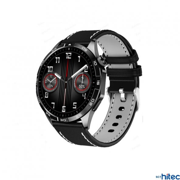 ScHitec Watch GT4 Amoled Ekran Android İos HarmonyOs Uyumlu 3 Kordonlu Akıllı Saat Siyah - 3