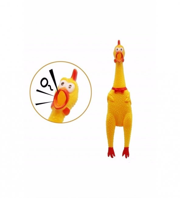 Komik Bağıran Tavuk, Horoz, Shrilling Chicken Oyuncak - Büyük Boy (30 cm) - 2