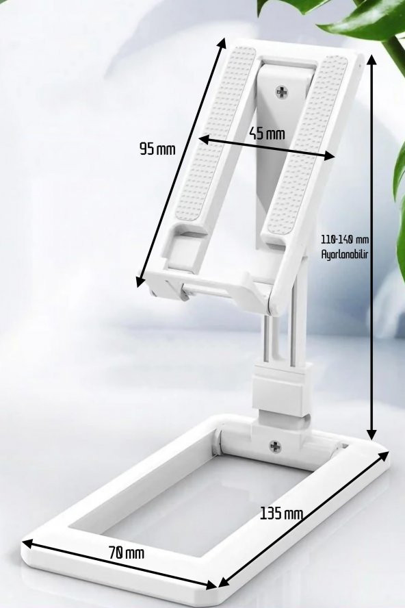 Telefon Standı Katlanabilir Ayarlı Yer Kaplamaz Masaüstü Telefon Tutucu - 3