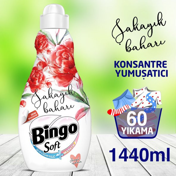 Bingo Konsantre Soft Şakayık Baharı Çamaşır Yumuşatıcı 1440 ml