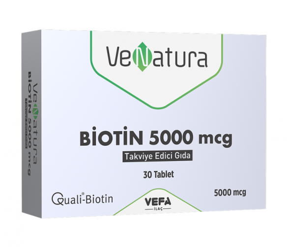 Venatura Biotin 5000 mcg Tablet 30 Tablet ürün görseli 1