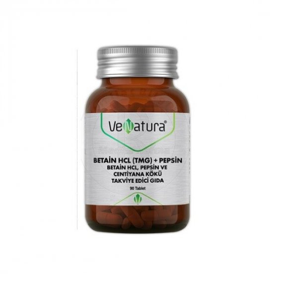 Venatura Betain HCL+ Pepsin Betain HCL Pepsin Ve Centiyana Kökü Takviye Edici Gıda 90 Kapsul ürün görseli 1
