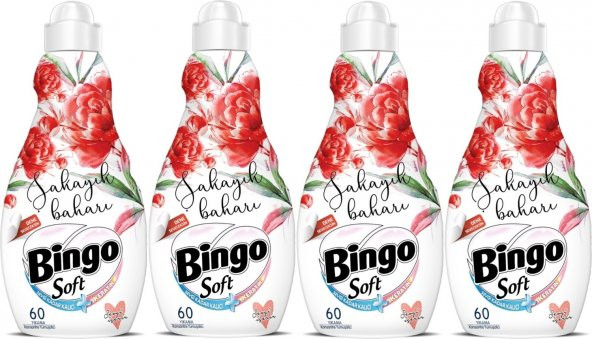 Bingo Soft Çamaşır Yumuşatıcı Konsantre 1440 ml Şakayık Baharı (4lü Set)