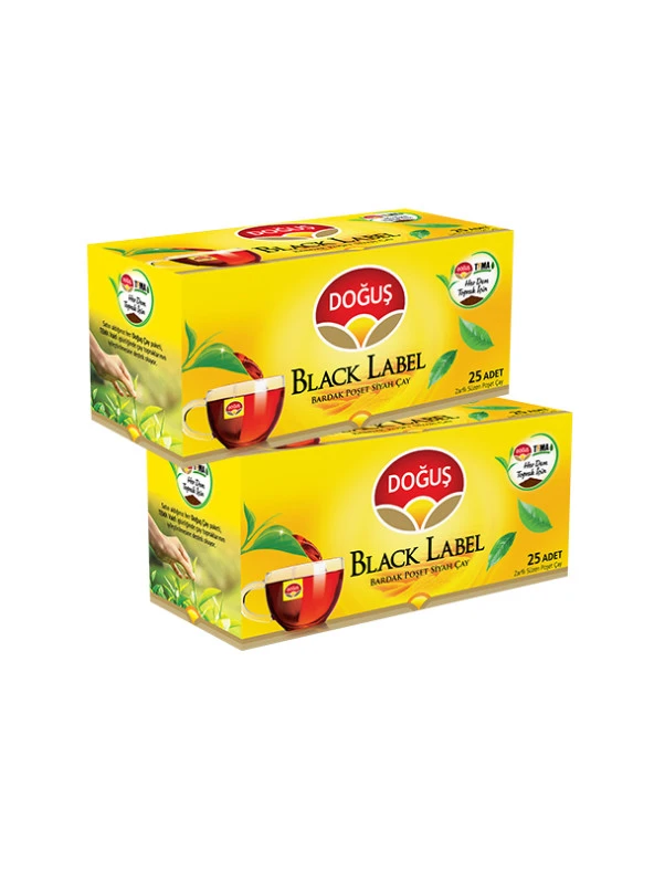 BLACK LABEL BARDAK POŞET SİYAH ÇAY 25 ADET, 2 PAKET