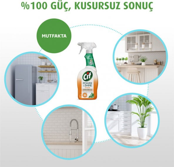 Cif Power & Shine Mutfak Sprey Temizleyici 750 ml - Resim 5