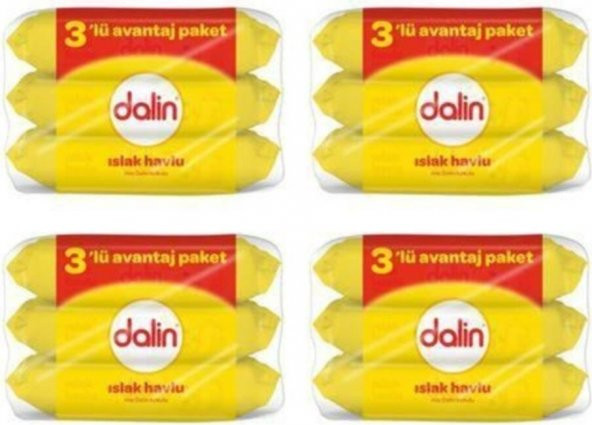 Dalin Islak Havlu-Mendil 56 Yaprak x 12 Adet