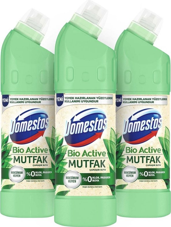 Domestos Çamaşır Suyu Bio Active Mutfak Maksimum Hijyen 750 ml 6 Adet