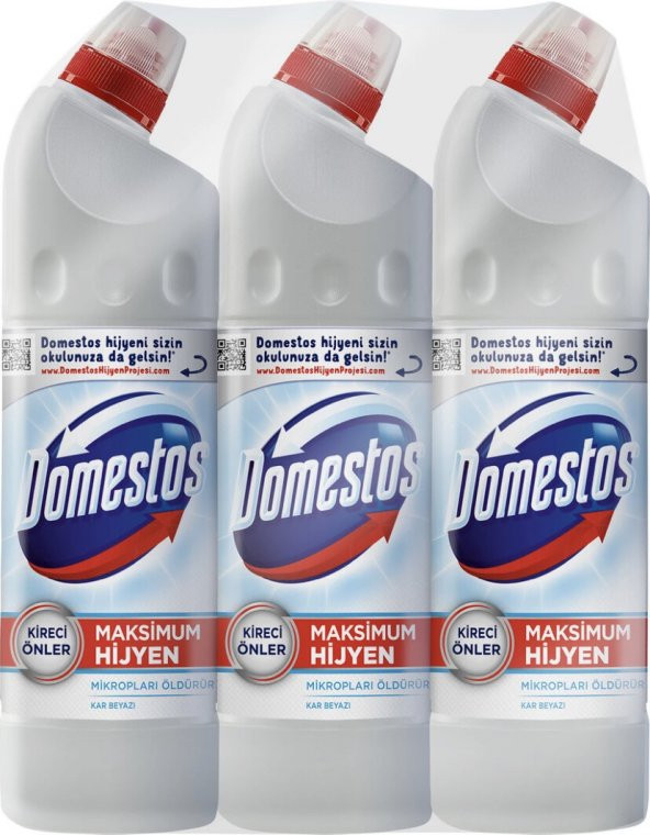 Domestos Çamaşır Suyu Kar Beyaz Copack 750 ml x 3