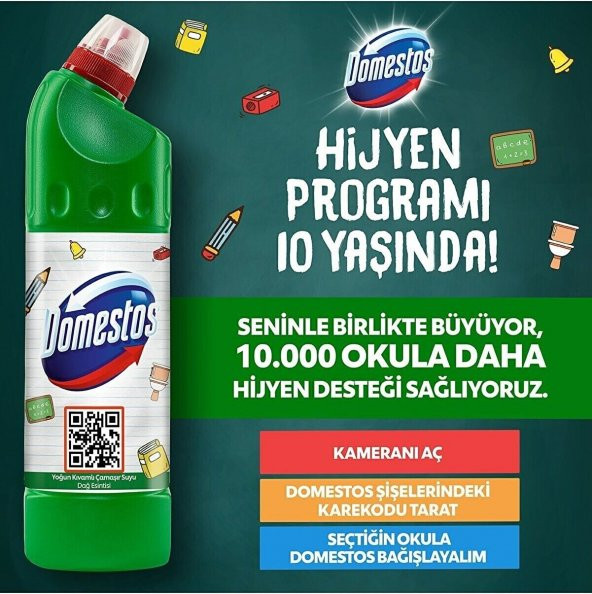 Domestos Dağ Esintisi Maksimum Hijyen Çamaşır Suyu 750 ml - 6lı Paket