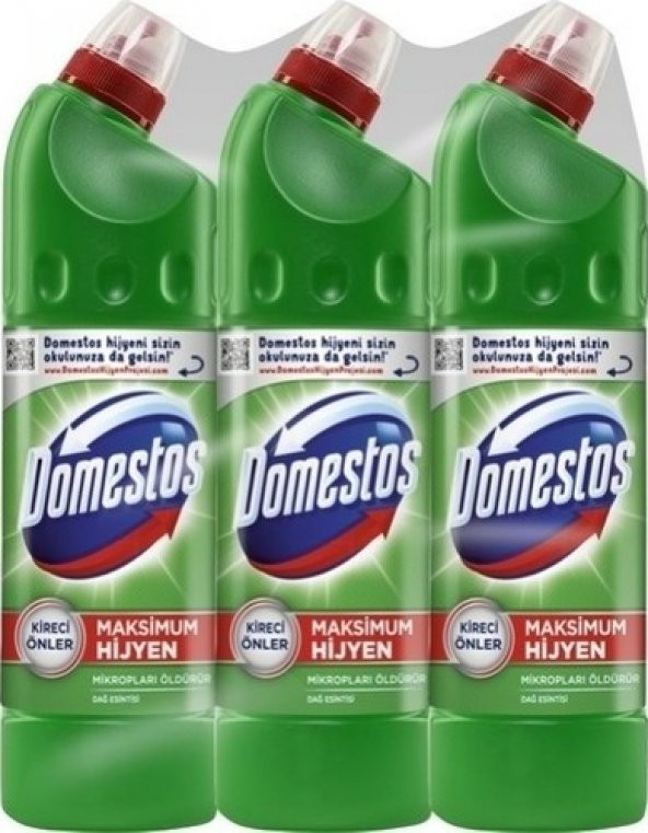 Domestos Yoğun Kıvamlı Çamaşır Suyu Dağ Esintisi 750 ml x 3