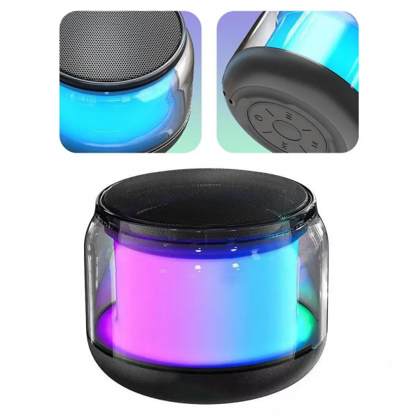 DVIP Q1 360 Taşınabilir Sound Bluetooth Hoparlör, Ambiyans Aydınlatma, TF/Sd Kart, Hifi - 3