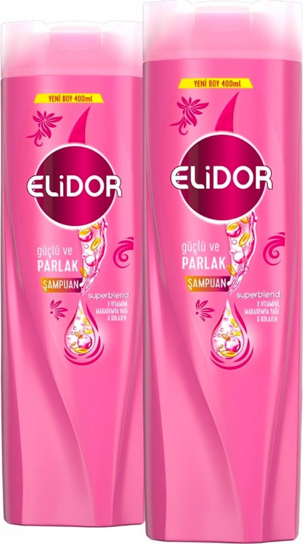 Elidor Superblend Saç Bakım Şampuanı Anında Onarıcı Bakım C Vitamini Keratin Seramid 400 ml X2