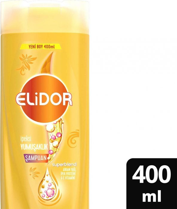 Elidor Superblend Saç Bakım Şampuanı İpeksi Yumuşaklık Argan Yağı İpek Proteini C Vitamini 400 ml