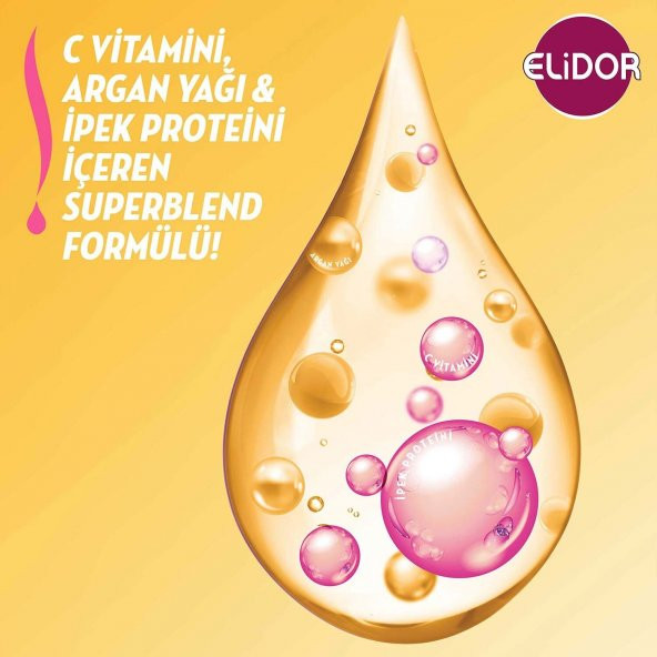 Elidor Superblend Saç Bakım Şampuanı İpeksi Yumuşaklık Argan Yağı İpek Proteini C Vitamini 400 ml - 4