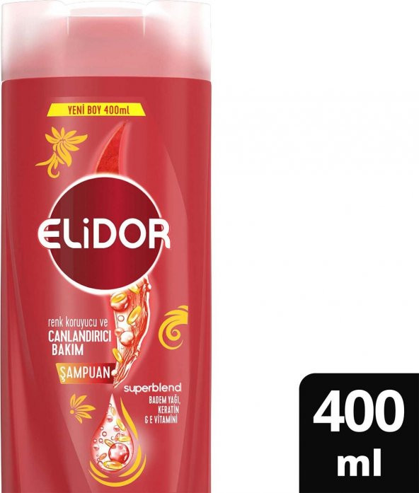 Elidor Superblend Saç Bakım Şampuanı Renk Koruyucu ve Canlandırıcı Bakım Badem Yağı Keratin E Vitami