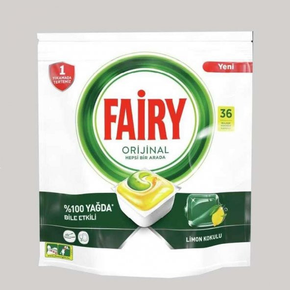 Fairy Bulaşık Makinası Tableti Hepsi Bir Arada 36lı