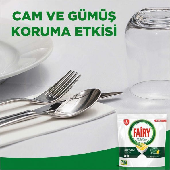 Fairy Hepsi Bir Arada 60 Yıkama Bulaşık Makinesi Deterjanı Tableti / Kapsülü  Limon Kokulu - 6