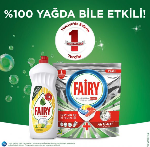 Fairy Hepsi Bir Arada 60 Yıkama Bulaşık Makinesi Deterjanı Tableti / Kapsülü  Limon Kokulu - 9