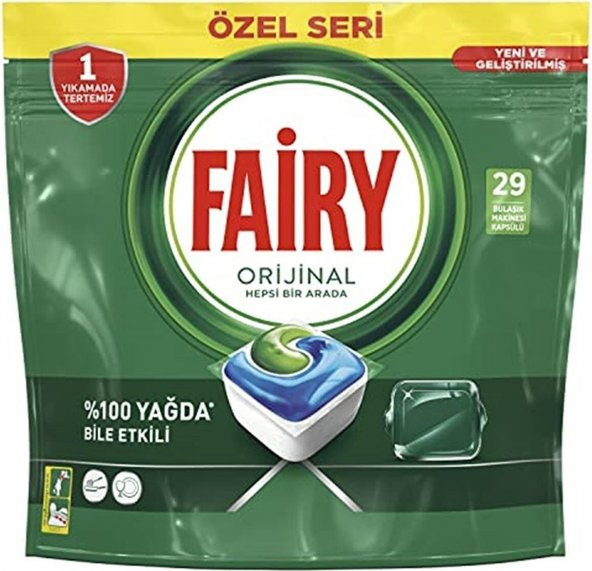 Fairy Orijinal Hepsi Bir Arada Bulaşık Makinesi Tableti 29lu