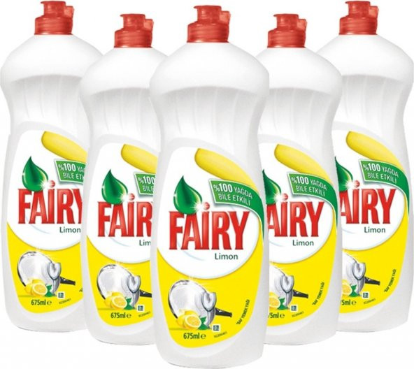 Fairy Sıvı Bulaşık Deterjanı Limon 650 Ml X5 Adet