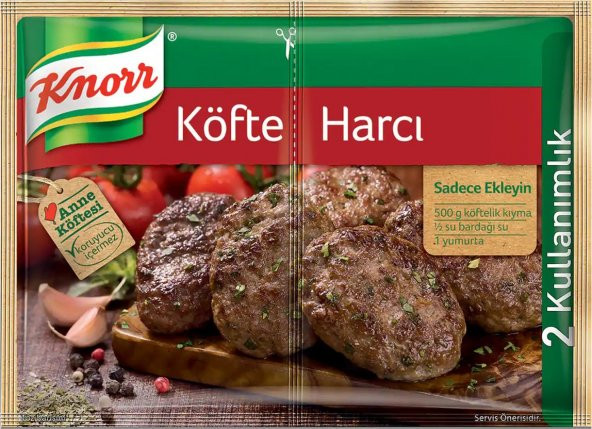 Knorr Köfte Harcı Iki Kullanımlık 41 gr 2li x 12