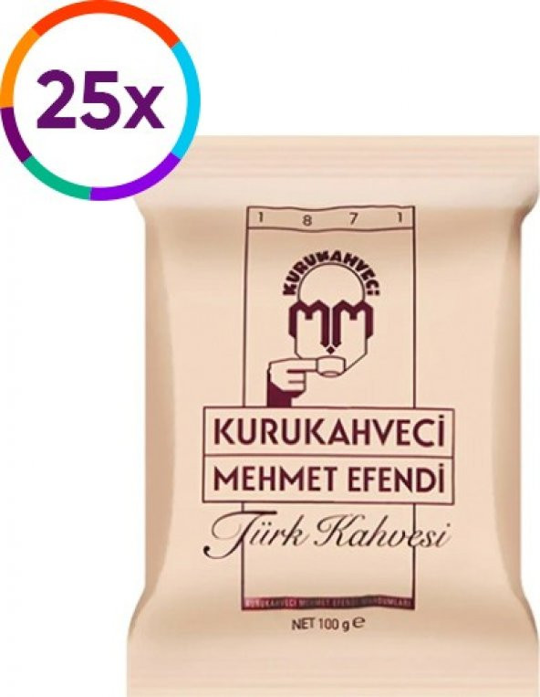 Mehmet Efendi 25 Adet Mehmet Efendi Türk Kahvesi 100gr