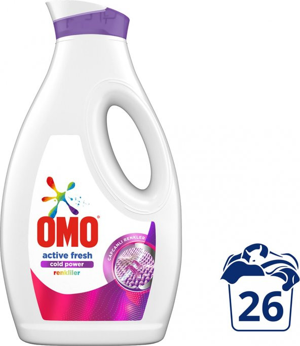 Omo Sıvı Active Fresh Cold Power Renkliler İçin Çamaşır Deterjanı 1690 ml