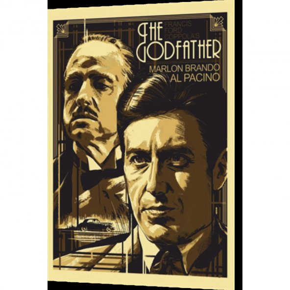 The Godfather Al Pacino Marlion Brando Sinema Retro Ahşap 20x30