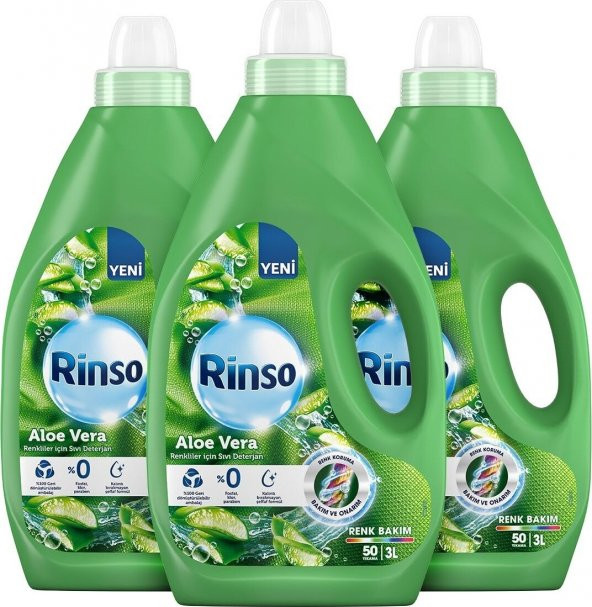 Rinso Sıvı Deterjan Aloe Vera Renkiler 3 lt 3 Adet - 2