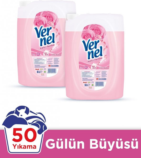 Vernel Çamaşır Yumuşatıcısı Gülün Büyüsü 5 Lt 2li Set