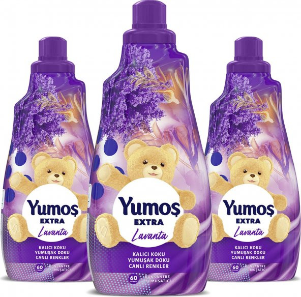 Yumoş Extra Konsantre Çamaşır Yumuşatıcısı Lavanta 1440 ml 60 Yıkama X3 Adet