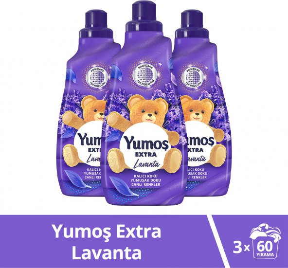 Yumoş Extra Konsantre Çamaşır Yumuşatıcısı Lavanta 1440 ml X3 Adet