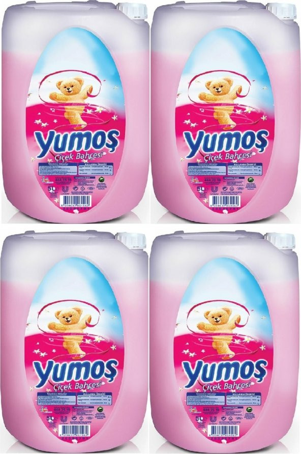 Yumoş Soft Çamaşır Yumuşatıcı Çiçek Bahçesi 4 x 5 lt