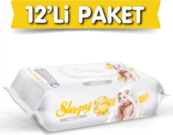 Sleepy Sensitive Islak Havlu 90lı 12 Adet 1080 Yaprak