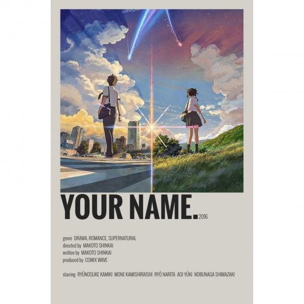Your Name.Ahşap Poster 20x30