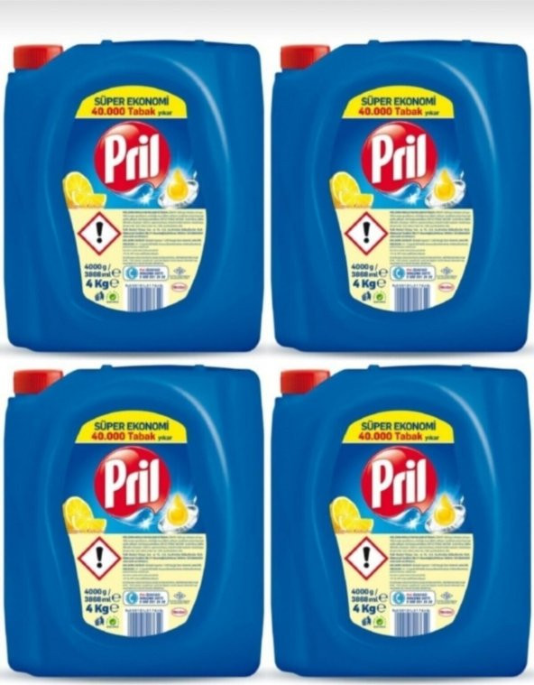 Pril Bulaşık Deterjanı 4 kg x 4 Adet