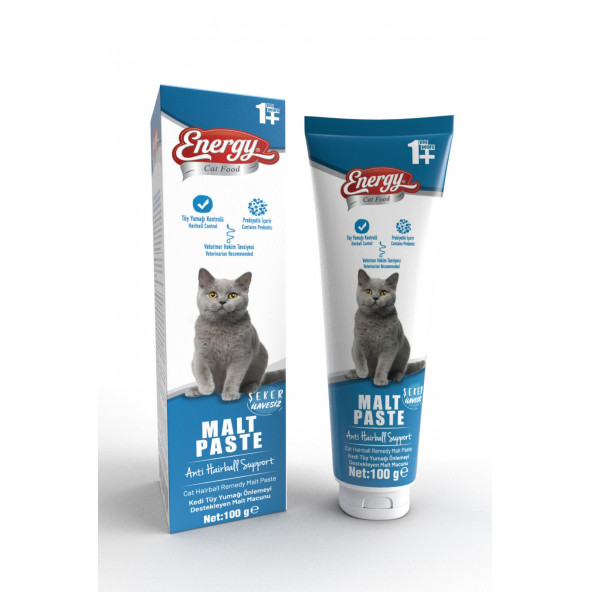 Energy Pet Food Energy Malt Paste 100gr Kediler için Tüy Yumağı Önleyici Anti Hairball Malt Macun-100g - 2