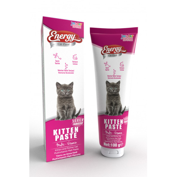 Energy Kitten Paste 100gr Yavru ve Anne Kediler için Bağışıklık Sistemi Destekleyici Multivitamin - 2